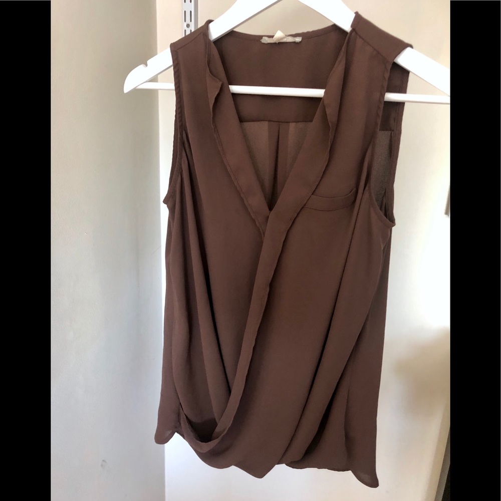 Sleeveless Olive blouse